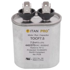 Titan Pro TOCF7.5 - 7.5 MFD Oval Motor Run Capacitor (440/370V)