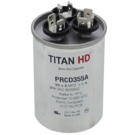  Titan HD PRCD355A - 35/5 MFD Round Dual Motor Run Capacitor (370V)