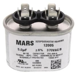 Mars 12005 - 5 MFD Oval Run Capacitor (370V)