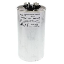 Mars 14255 - 70/5 MFD Round Run Capacitor (440/370V)