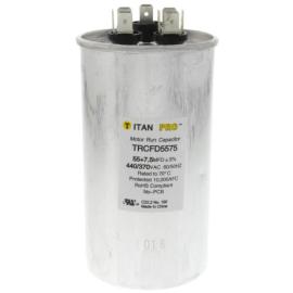 Titan Pro TRCFD5575 - 55/7.5 MFD Round Dual Motor Run Capacitor (440/370V)