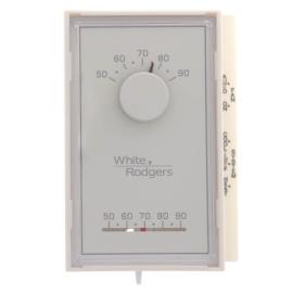 White Rodgers 1E56N-444 - Single Stage Mechanical Thermostat, Vertical, Mercury Free (1H/1C)