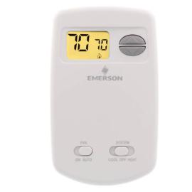 White Rodgers 1E78-144 - Thermostat - 1H/1C Conventional, 1H/1C Heat Pump, No Autochangeover, No Programming