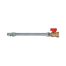 Lennox 21N72 - Supr-Safe® 20 Series, 3/8" ID x 1/2" OD Gas Appliance Connector, 1/2" MIP x 1/2" FIP Ball Valve x 18" Length