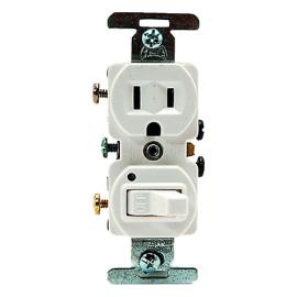 Lennox 22N48 - ( 620-274W ) Electrical Switch/Plug Combo, White, 1P 3W Grounding, 15A, 120V