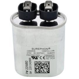 Lennox 22W80 (100600-03) - Run Capacitor, 10 MFD, 370V, Oval