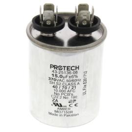 Rheem 43-25136-08 - 15 MFD Single Round Capacitor (370V)