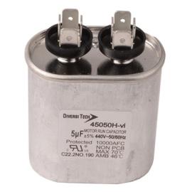 DiversiTech 45050H - Mtr. Run Cap,Oval, 5uf 440v