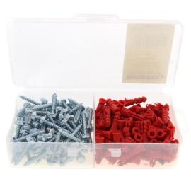 DiversiTech 540-AK100 - #10 x 1-1/4" Plastic Anchor Kit For Sheet Rock With Screws and Masonry Bit