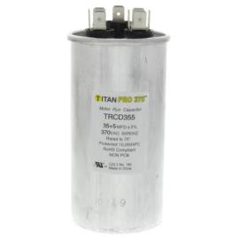 Titan Pro TRCD355 - 35/5 MFD Round Dual Motor Run Capacitor (370V)