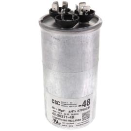 Rheem 43-26271-48 - 45/10 MFD Round Run Capacitor (370V)