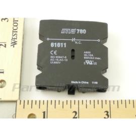 Mars 61611 - 1 N/C, 25 - 60A Side Mt Auxiliary Contact