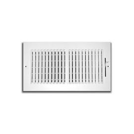 Lennox 86X56 - Steel Sidewall/Ceiling Supply Register, 8 x 12 In, 2-Way; Multi-Shutter Damper, Pristine White