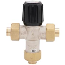 Resideo Braukmann AM100C1070-US-1LF - 1/2" Lead Free Mixing Valve, Union Sweat (70-120F)