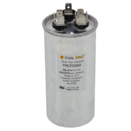 Titan Pro TRCFD355 - 35/5 MFD Round Dual Motor Run Capacitor (440/370V)