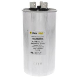 Titan Pro TRCFD6075 - 60/7.5 MFD Round Dual Motor Run Capacitor (440/370V)