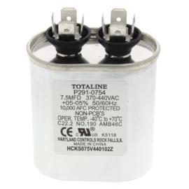 Carrier P291-0754 - 440V Single Oval Run Capacitor, 7.5 MFD