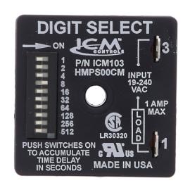 ICM Controls ICM103B - ICM103 Delay on Make Timer (1-1,023 Second Switch-Settable Delay)