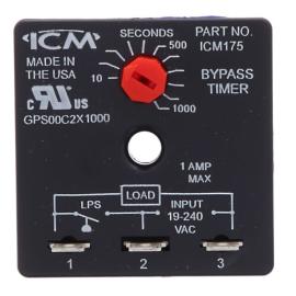 ICM Controls ICM175B - ICM175 Bypass Timer (10-1,000 Second Knob Adjust. Delay)