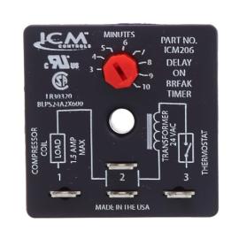  ICM Controls ICM206B - Delay on Break Timer (3-10 Minute Adjustable Delay)