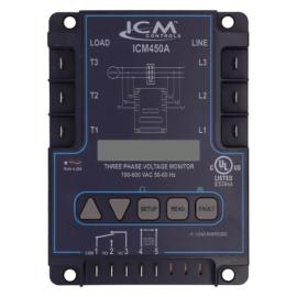 ICM Controls ICM450A - 3 Phase Line Voltage Monitor - Delay on Break Timer, 0-10 Minutes (English & Spanish)