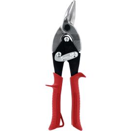 Midwest Tool & Cutlery Aviation Snip - Left Cut Regular Tin Cutting Shears with Forged Blade & KUSH'N-POWER Comfort Grips - MWT-6716L, Regular Cut