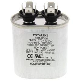 Carrier P291-0504 - 370/440V Oval Run Capacitor, 5 MFD, P291-0504