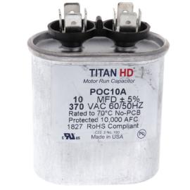 Titan HD POC10A - 10 MFD Oval Motor Run Capacitor (370V)