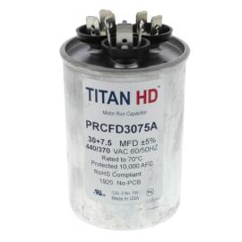 Titan HD PRCFD3075A - 30/7.5 MFD Round Dual Motor Run Capacitor (440/370V)