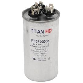 Titan HD PRCFD353A - 35/3 MFD Round Dual Motor Run Capacitor (440/370V)