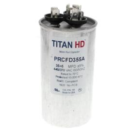 Titan HD PRCFD355A - 35/5 MFD Round Dual Motor Run Capacitor (440/370V)