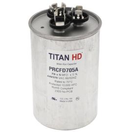 Titan HD PRCFD705A - 70/5 MFD Round Dual Motor Run Capacitor (440/370V)