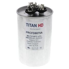 Titan HD PRCFD8075A - 80/7.5 MFD Round Dual Motor Run Capacitor (440/370V)