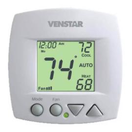 Venstar T1070 - Venstar T1070 Non-Programmable Fan Coil Thermostat (2 or 4 Pipe, 3 Speed Fan)