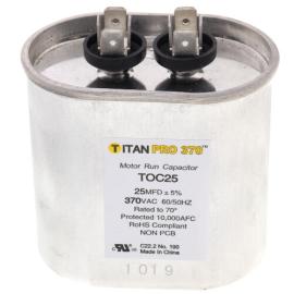 Titan Pro TOC25 - 25 MFD Oval Motor Run Capacitor (370V)