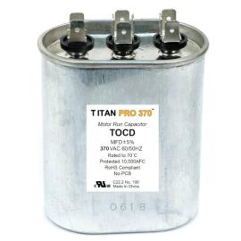 Titan Pro TOCD455 - 45/5 MFD Oval Dual Motor Run Capacitor (370V)