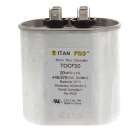 Titan Pro TOCF20 - 20 MFD Oval Motor Run Capacitor (440/370V)