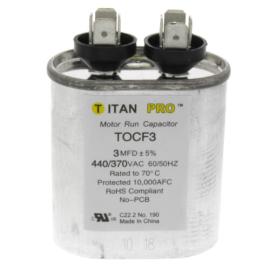 Titan Pro TOCF3 - 3 MFD Oval Motor Run Capacitor (440/370V)