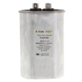 Titan Pro TOCF40 - 40 MFD Oval Motor Run Capacitor (440/370V) 