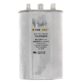 Titan Pro TOCFD3575 - 35/7.5 MFD Oval Dual Motor Run Capacitor (440/370V)