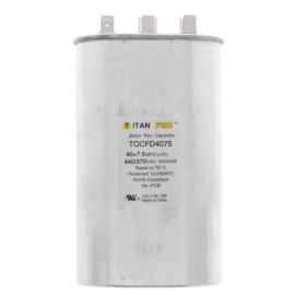 Titan Pro TOCFD4075 - 40/7.5 MFD Oval Dual Motor Run Capacitor (440/370V)