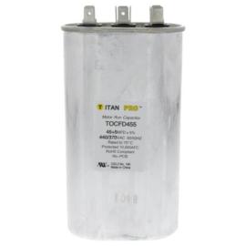 Titan Pro TTOCFD455 - 45/5 MFD Oval Dual Motor Run Capacitor (440/370V)