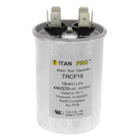 Titan Pro TRCF15 - 15 MFD Round Motor Run Capacitor (440/370V)