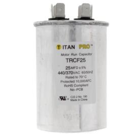 Titan Pro TRCF25 - 25 MFD Round Motor Run Capacitor (440/370V)