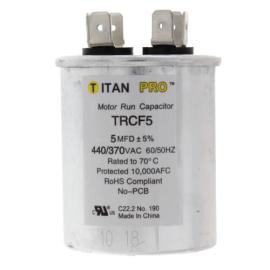 Titan Pro TRCF5 - 5 MFD Round Motor Run Capacitor (440/370V)