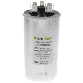 Titan Pro TRCFD2575 - 25/7.5 MFD Round Dual Motor Run Capacitor (440/370V)