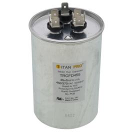 Titan Pro TRCFD455 - 45/5 MFD Round Dual Motor Run Capacitor (440/370V)