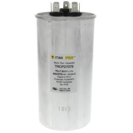 Titan Pro TRCFD7075 - 70/7.5 MFD Round Dual Motor Run Capacitor (440/370V)