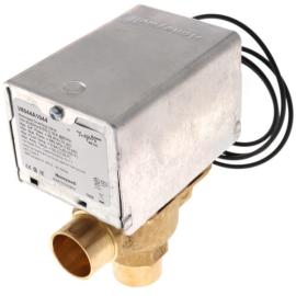 Honeywell Home V8044A1044 - 3/4" Sweat Connection 3 Way Zone Valve, port A normally closed (24v)