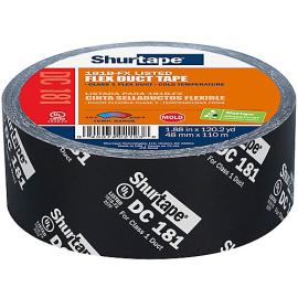 Lennox Y2090 - DC 181 UL Listed & Printed Film Duct Tape, 2" x 120 yd., Black Printed